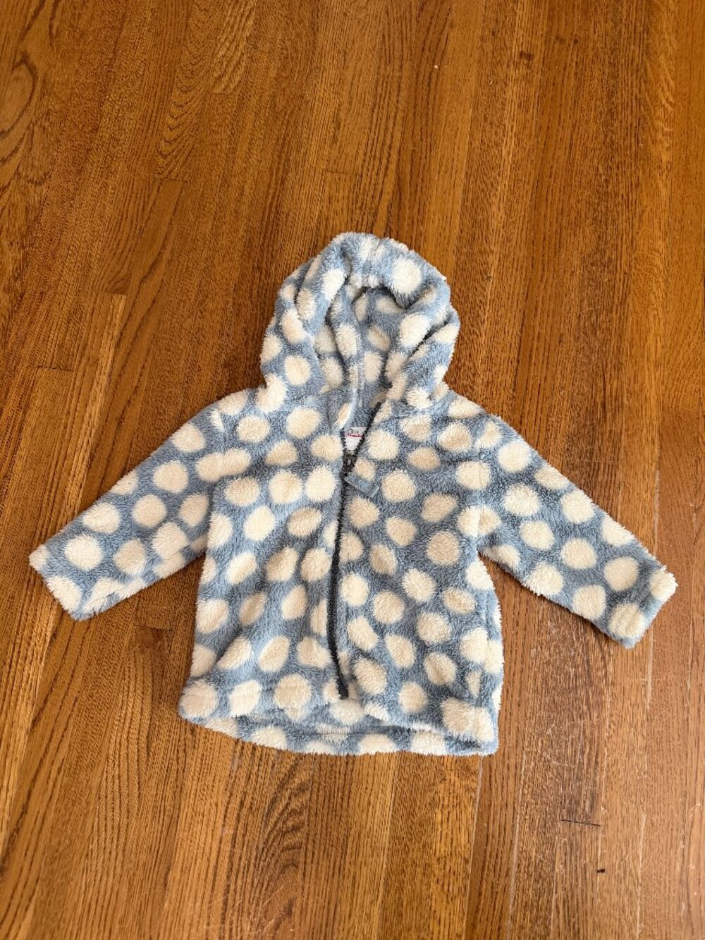 Hanna Andersson Polka Dot Fleece Jacket — 12–18M